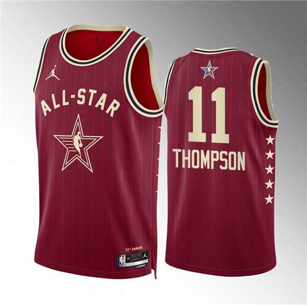 Mens 2024 All-Star #11 Klay Thompson Crimson Stitched Basketball Jersey->->NBA Jersey